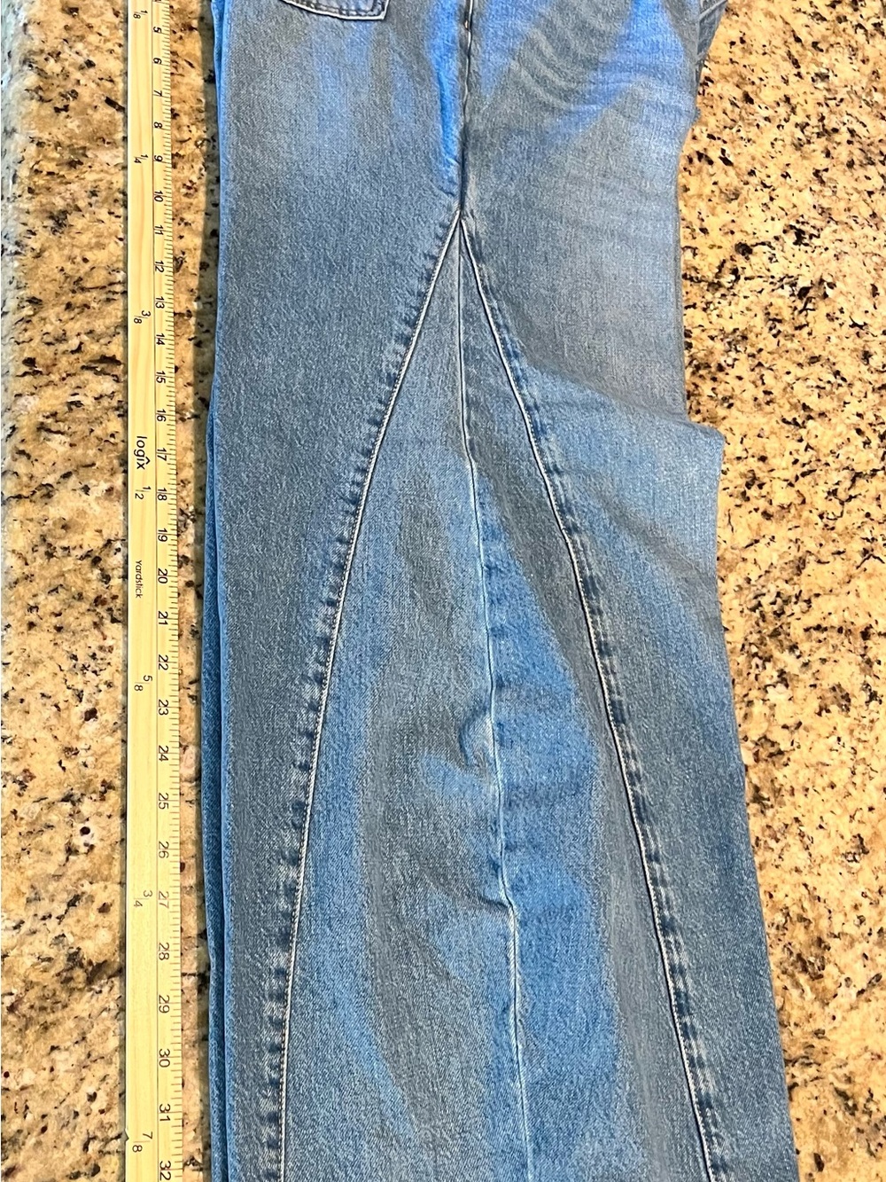 NWOT We The Free Medium Blue Wide-Leg Flared Jeans